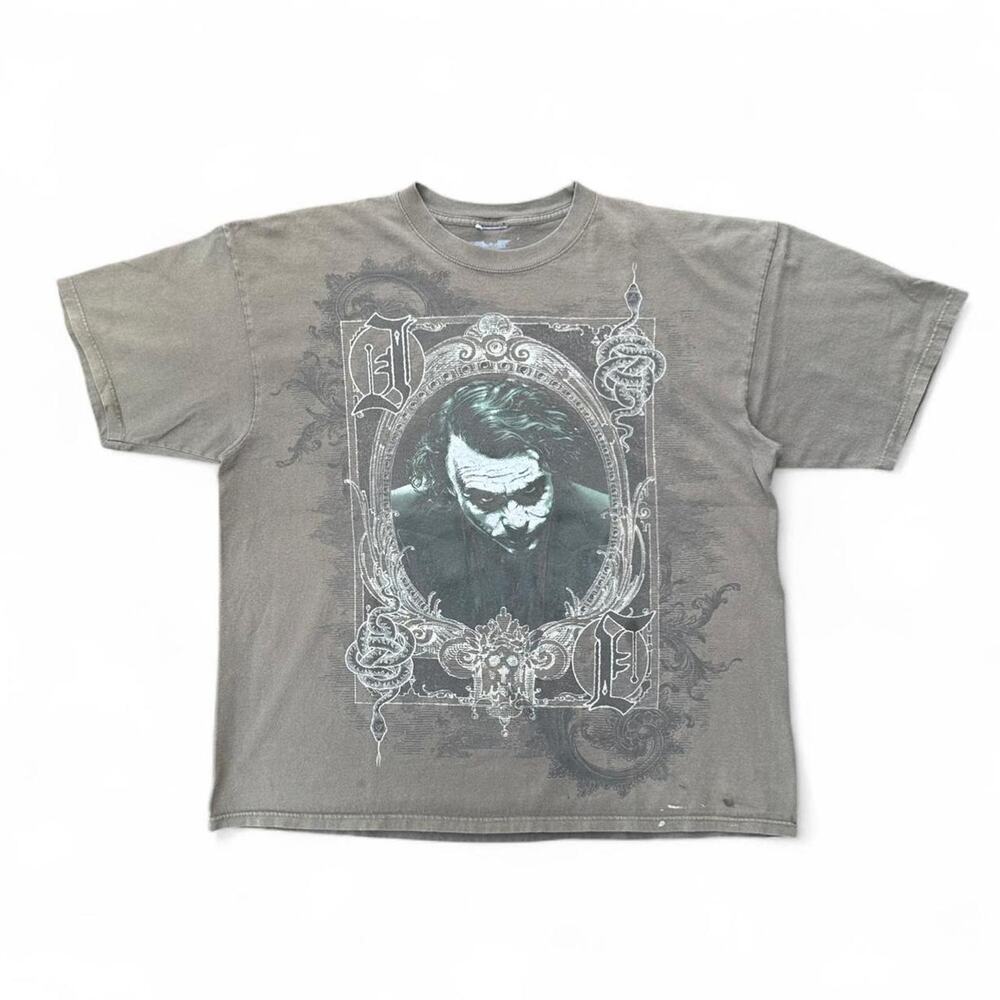 Vintage batman the dark knight joker tee dc comics movie promo shirt